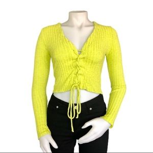 NWT Neon Lime Knit Top